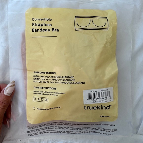 Truekind® Convertible Strapless Bandeau Bra - Picture 2 of 5